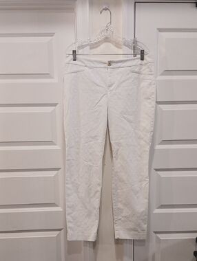 Lilly Pulitzer White Textured Pants Size 12